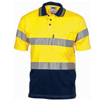 Hivis Cool-Breeze Cotton Jersey Polo With CSR R/Tape - S/S