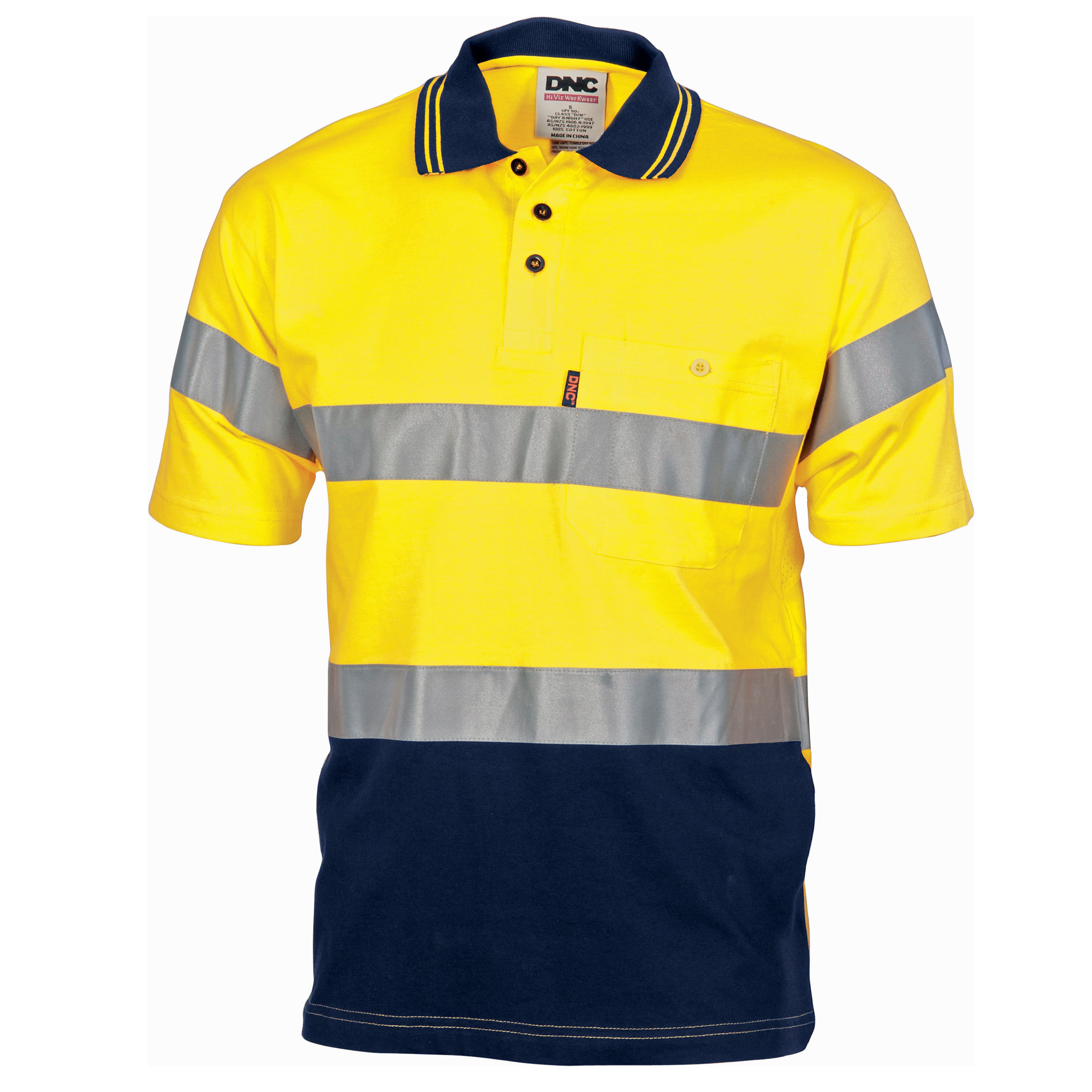 Hivis Cool-Breeze Cotton Jersey Polo With CSR R/Tape - S/S