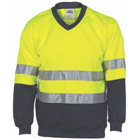 Hivis Two Tone Sweatshirt (Sloppy Joe) With Generic R/Tape V-Neck