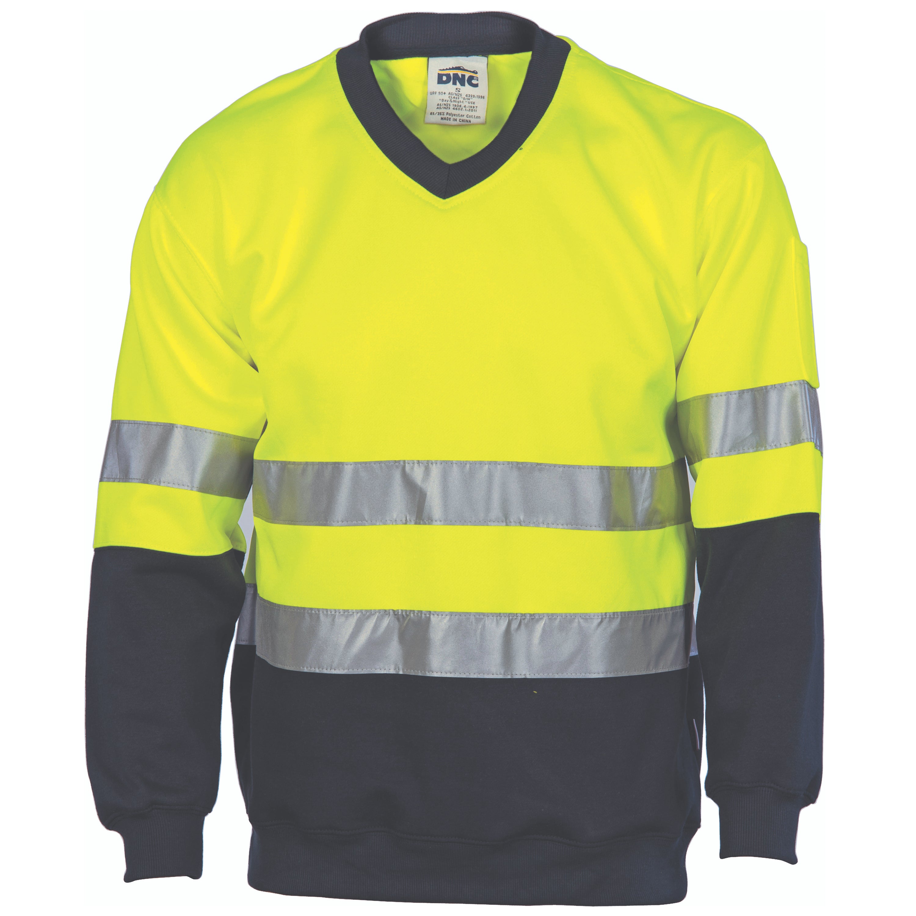 Hivis Two Tone Sweatshirt (Sloppy Joe) With Generic R/Tape V-Neck