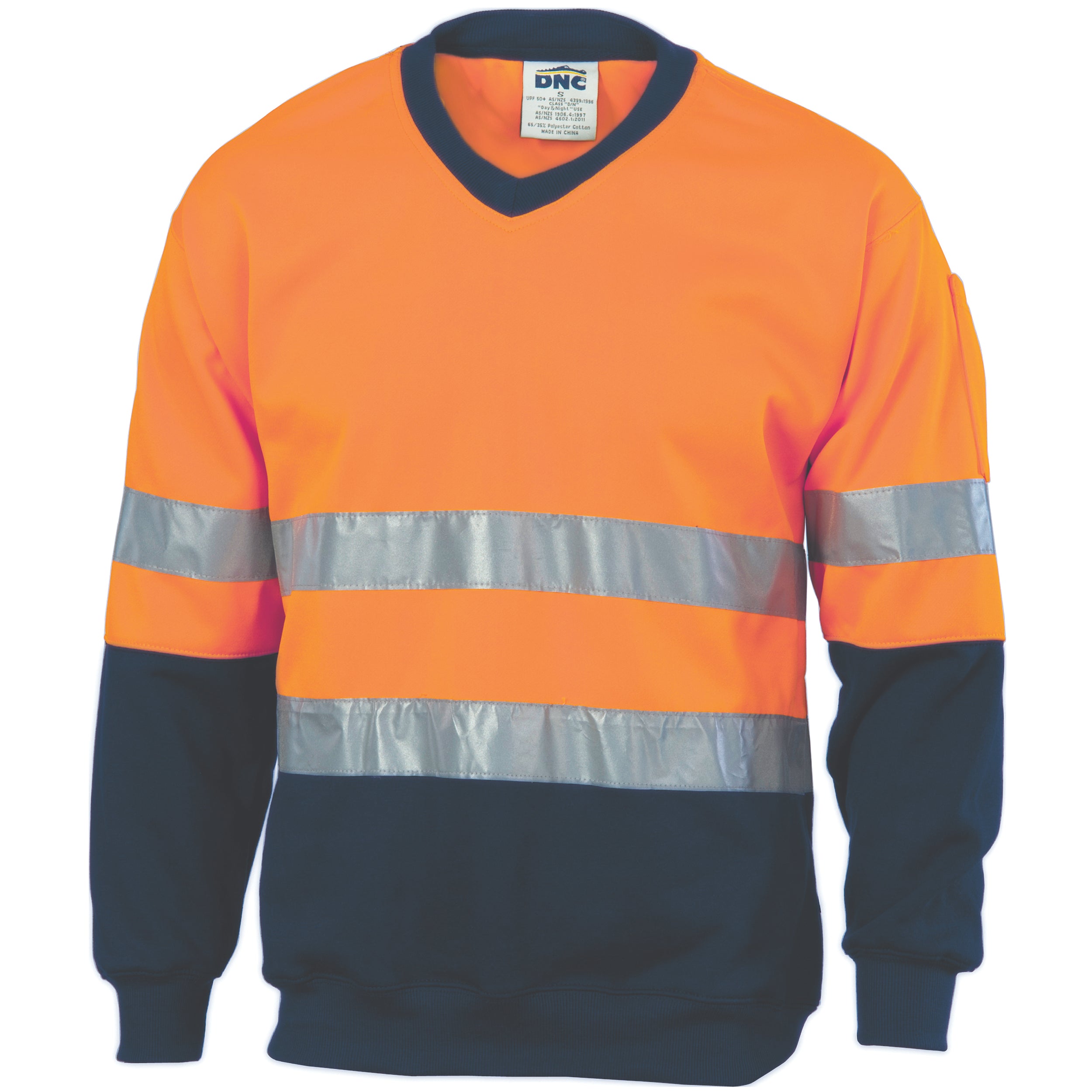 Hivis Two Tone Sweatshirt (Sloppy Joe) With Generic R/Tape V-Neck