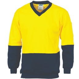 HiVis Two Tone Cotton Fleecy Sweat
Shirt V-Neck