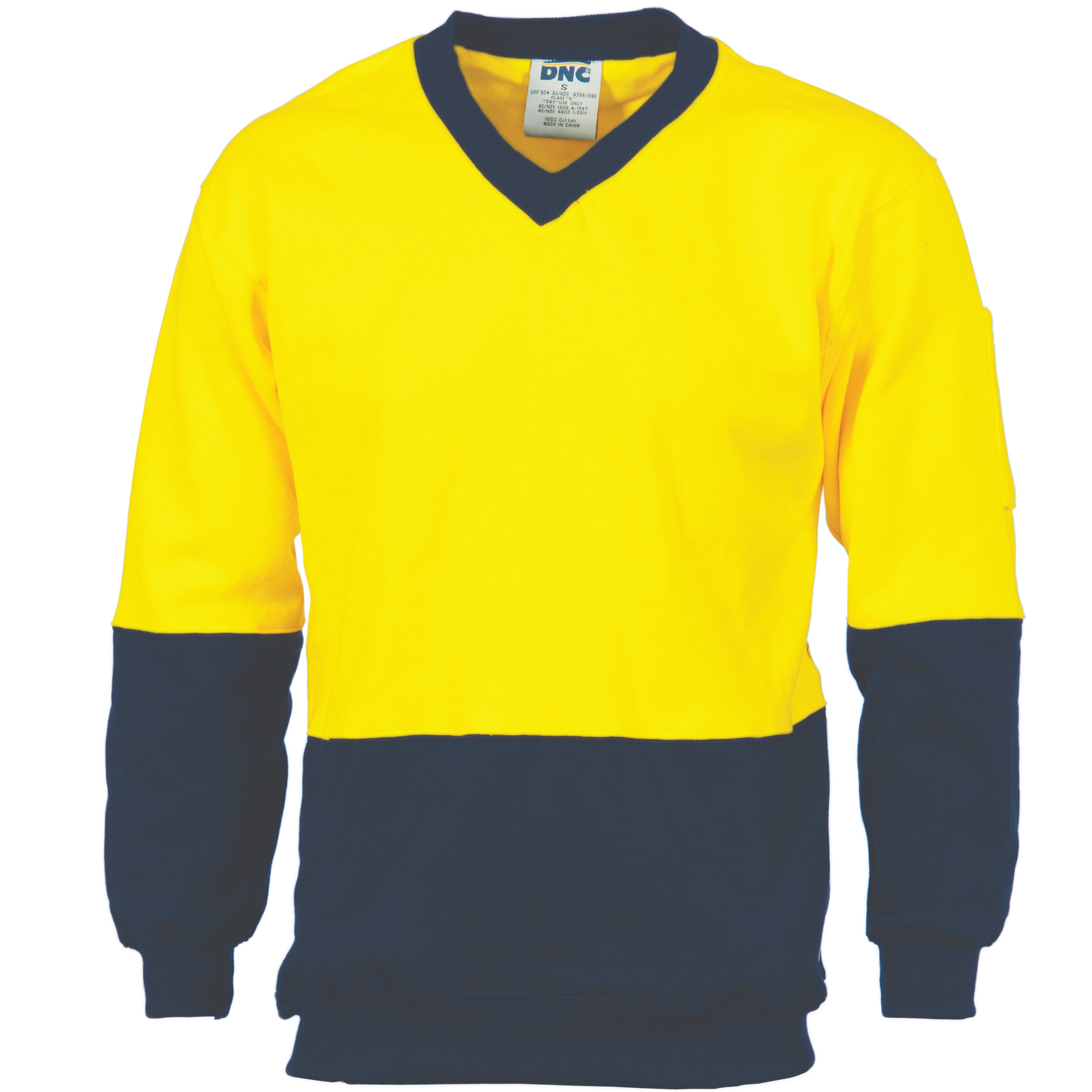 HiVis Two Tone Cotton Fleecy Sweat
Shirt V-Neck