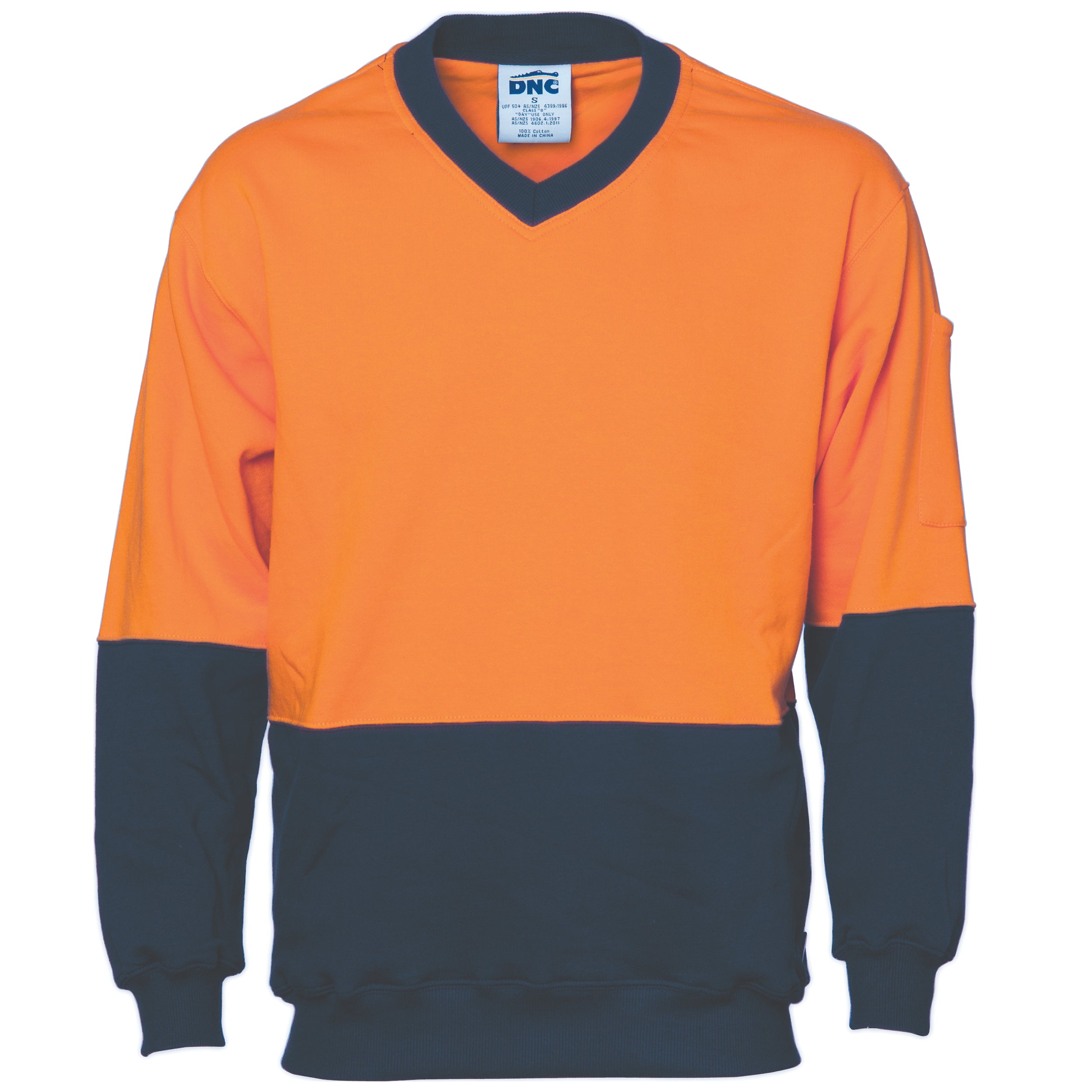 HiVis Two Tone Cotton Fleecy Sweat
Shirt V-Neck