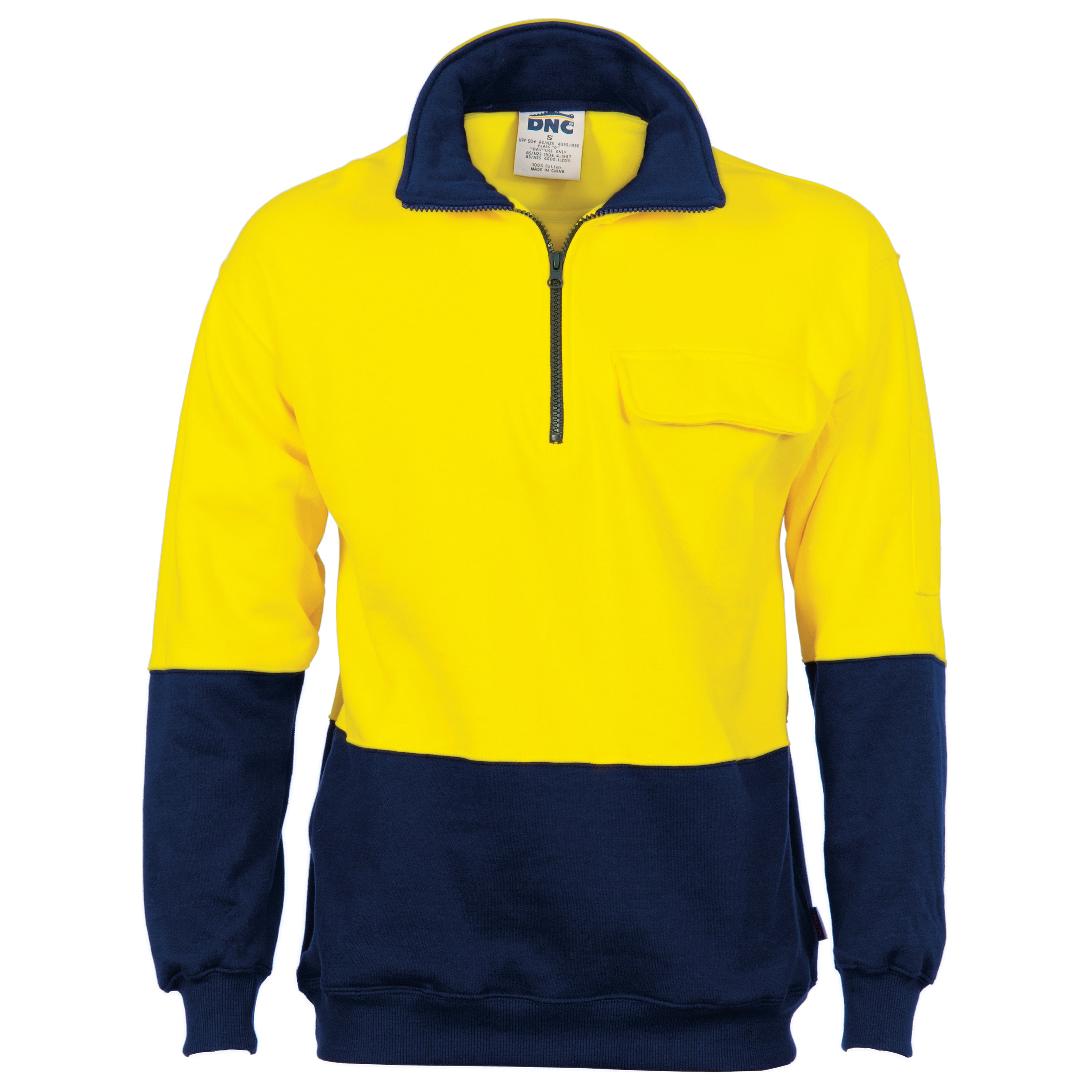 HiVis Two Tone 1/2 Zip Cotton Fleecy
Windcheater