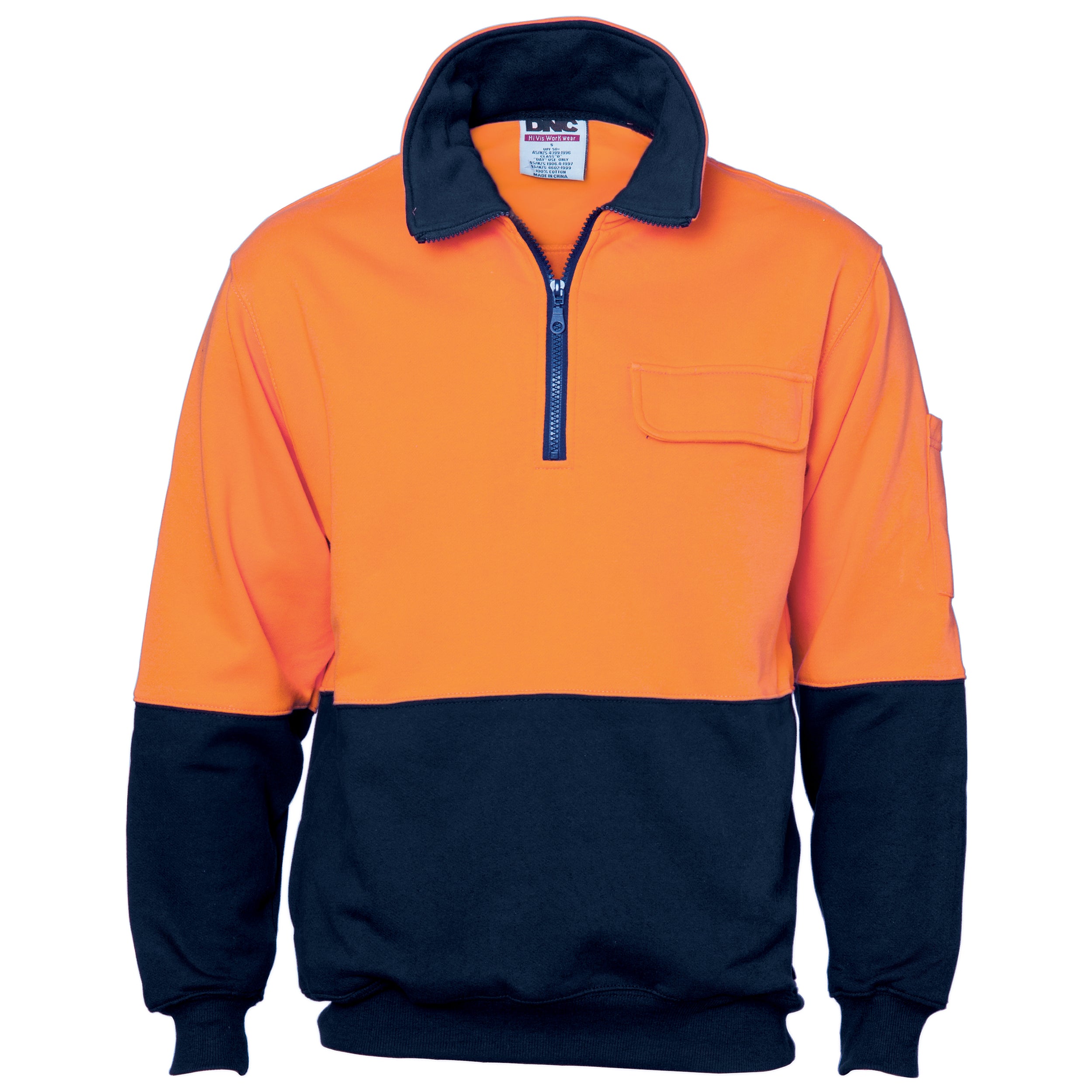 HiVis Two Tone 1/2 Zip Cotton Fleecy
Windcheater