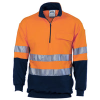 HiVis Two Tone 1/2 Zip Cotton Fleecy
Windcheater with 3M R/Tape