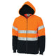 Hivis full zip polar fleece hoodie with CSR R/tape