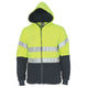 Hivis full zip polar fleece hoodie with CSR R/tape