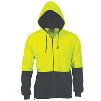 HiVis Two Tone Full Zip Polar Fleece Hoodie