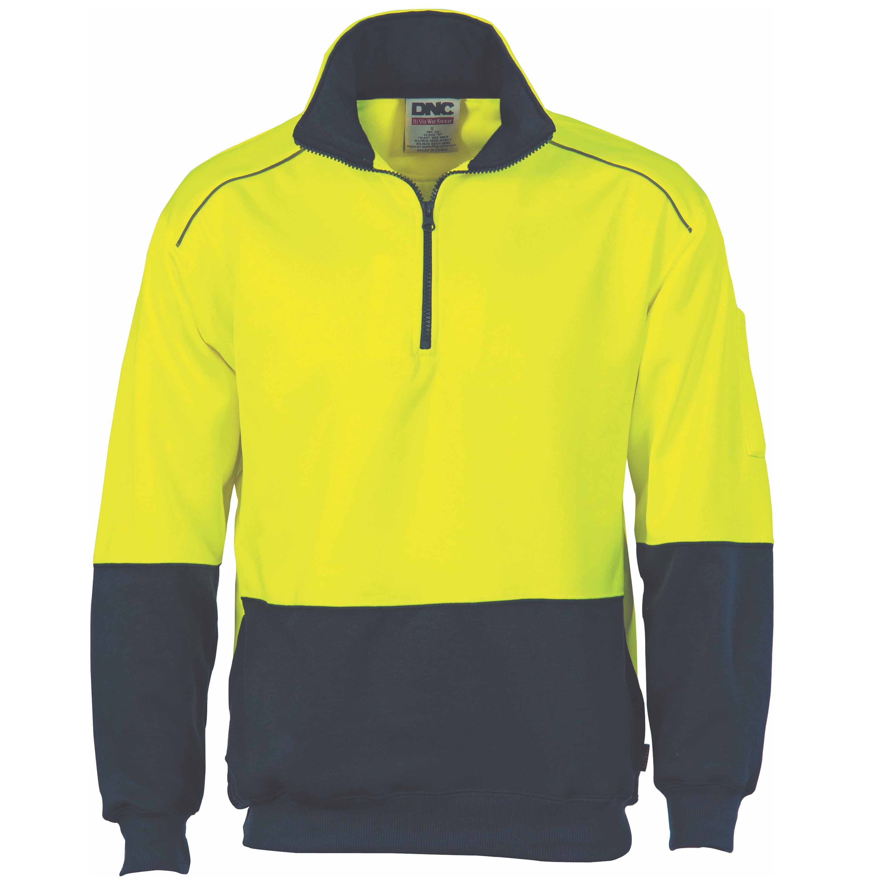 HiVis Two Tone 1/2 Zip Reflective Piping
Sweat Shirt