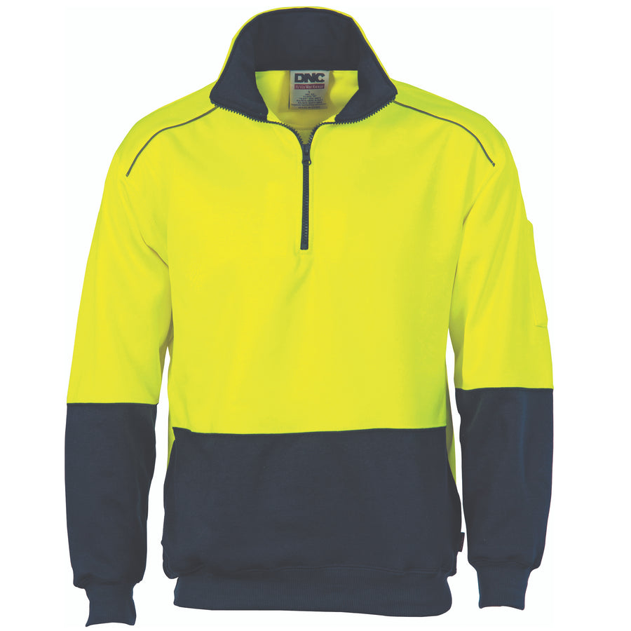 HiVis Two Tone 1/2 Zip Reflective Piping
Sweat Shirt