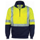 HiVis Cross Back D/N Two Tone 1/2 Zip Fleecy