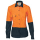 Ladies HiVis Two Tone Cott on
Drill Sh irt - Long Sleeve