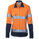 Ladies HiVis Two Tone Drill Sh irt
with 3M R/Tape - Long sleeve