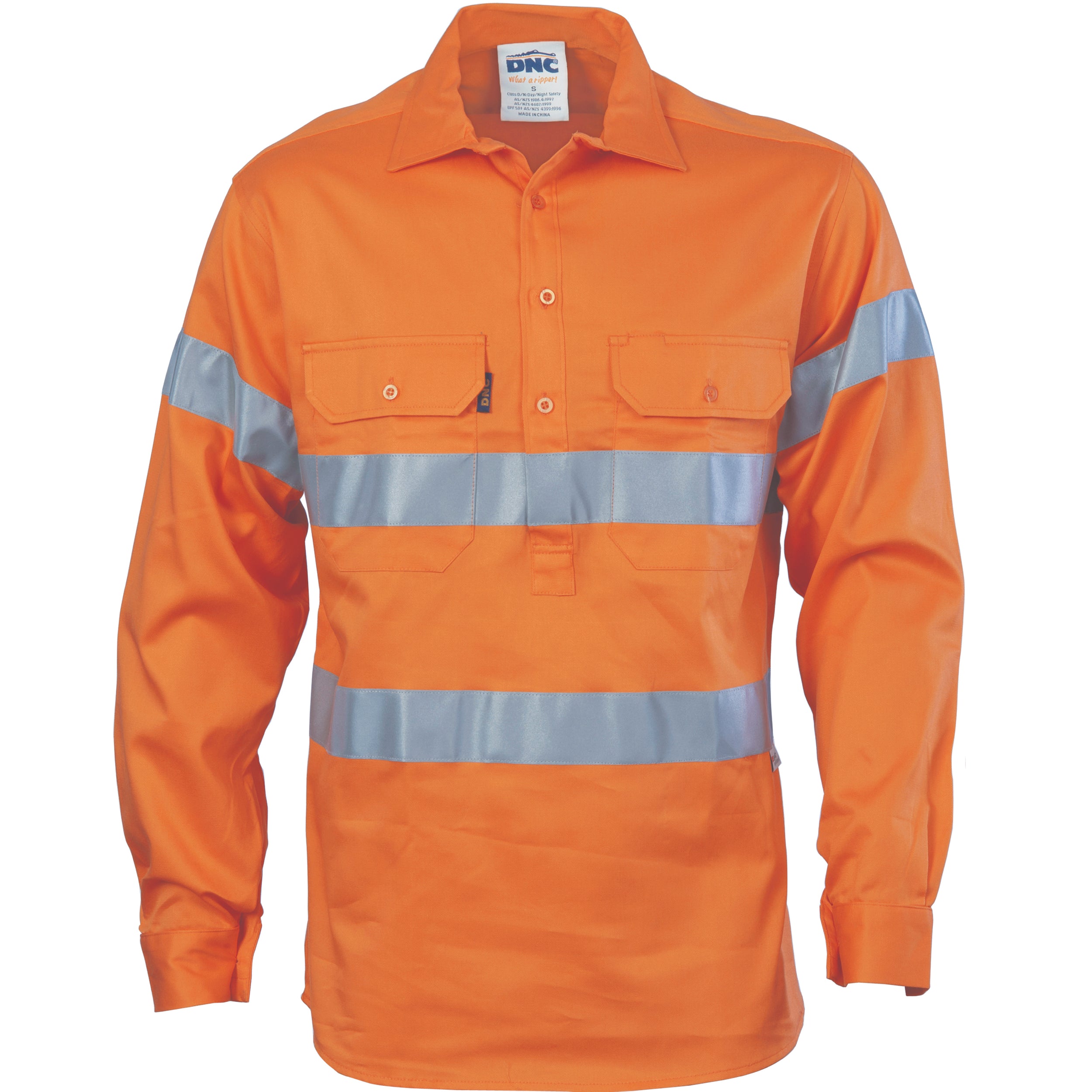 HiVis Cool-Breeze Close Front Cotton Shirt
with Generic R/Tape