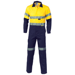 HiVis Cool-Breeze two tone L.Weight Cott on
Coverall with 3M R/Tape