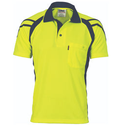 Cool Breathe Stripe Panel Polo Shirt
- Short Sleeve