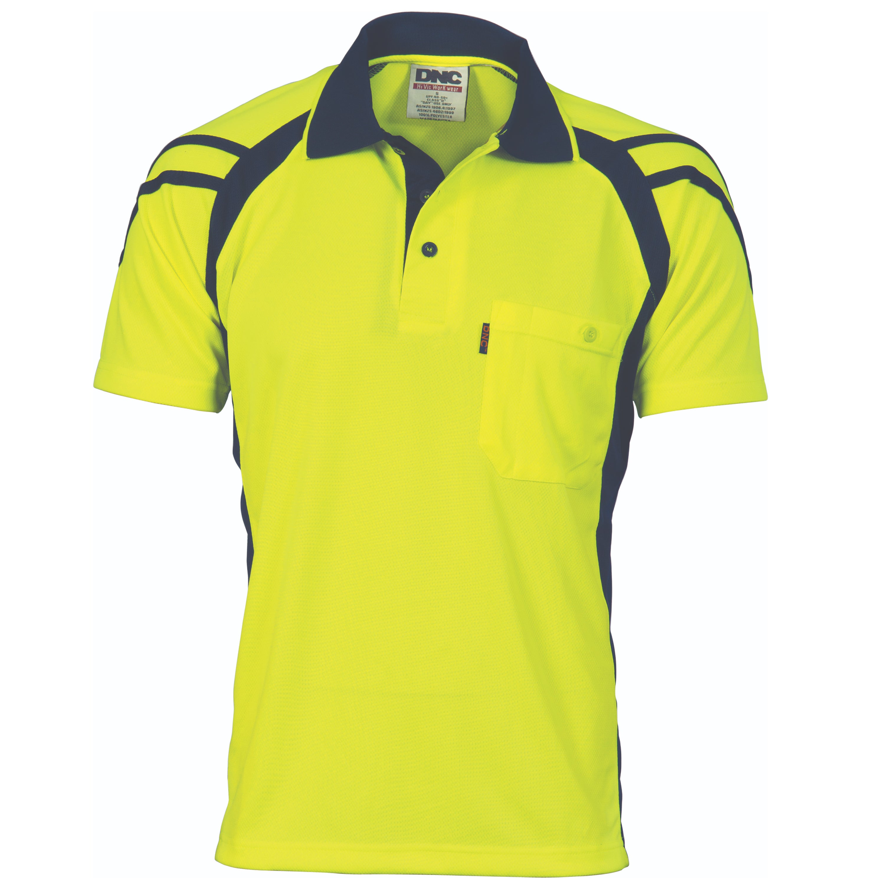 Cool Breathe Stripe Panel Polo Shirt
- Short Sleeve