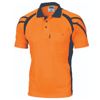 Cool Breathe Stripe Panel Polo Shirt
- Short Sleeve