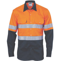 HiVis Cool-Breeze Vertical Vented Cotton Shirt
with Generic R/Tape - Long sleeve