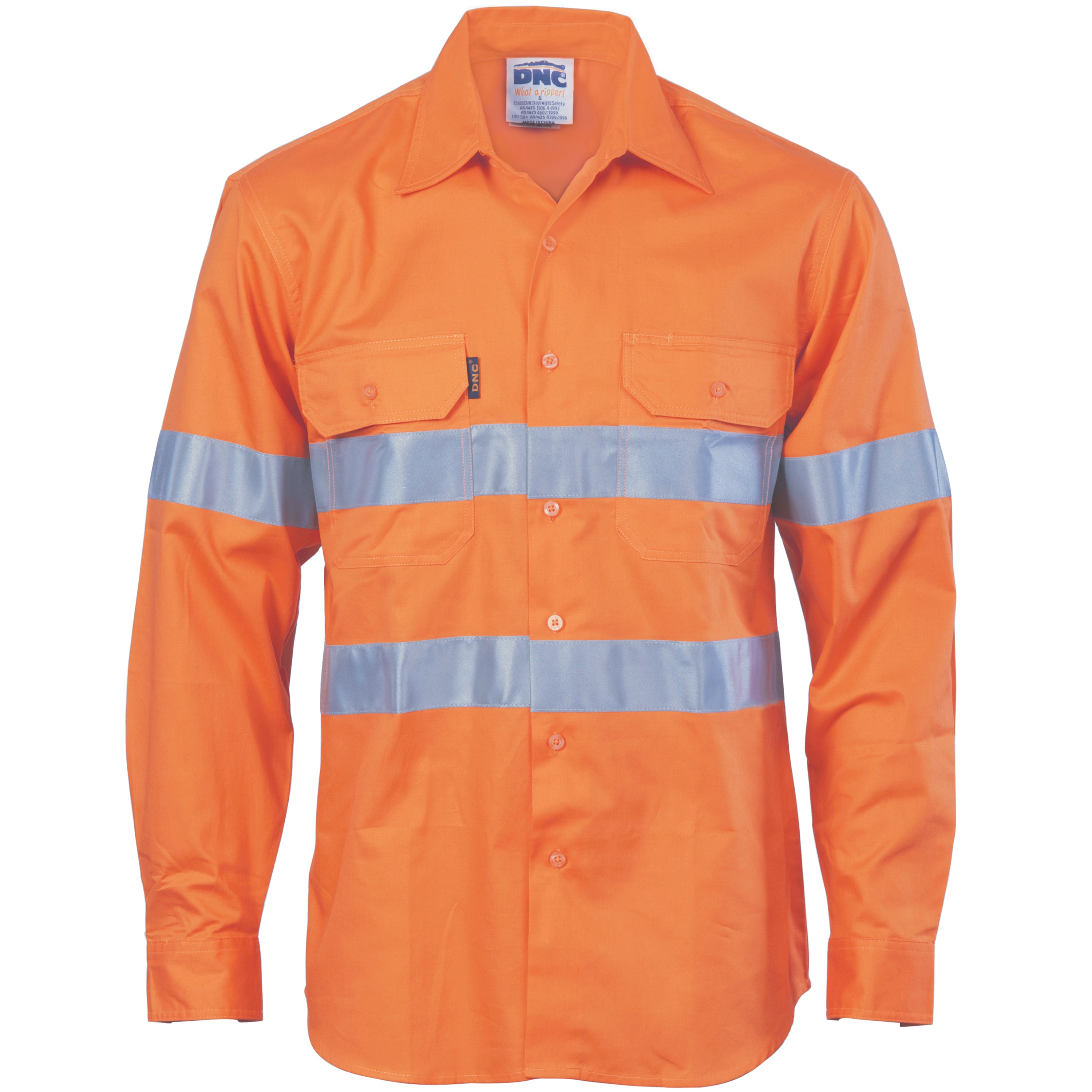 HiVis Cool-Breeze Vertical Vented Cotton Shirt
with Generic R/Tape - Long sleeve