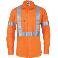 HiVis D/N Cotton Shirt with
Cross Back Generic R/Tape
- long sleeve