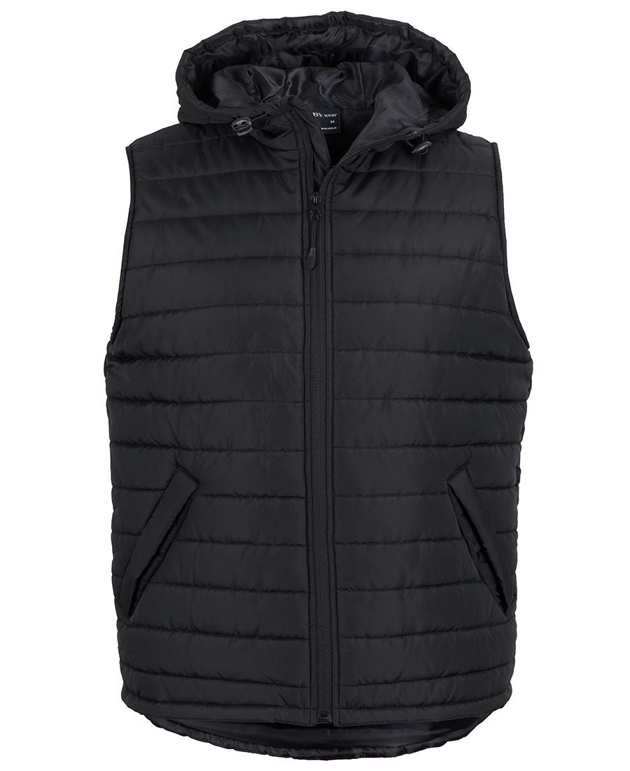 JB's HOODED PUFFER VEST BLACK - 3XS