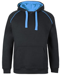 JB's CONTRAST FLEECY HOODIE BLACK/RED