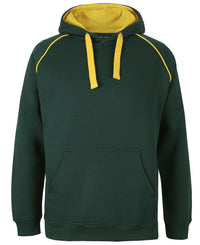 JB's CONTRAST FLEECY HOODIE BLACK/RED