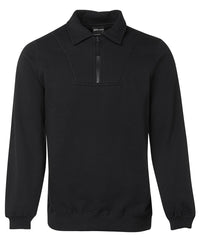 JB's 1/2 ZIP FLEECY SWEAT BLACK-2XS
