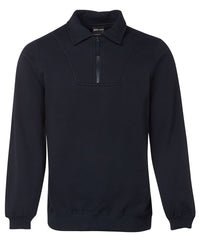 JB's 1/2 ZIP FLEECY SWEAT BLACK-2XS