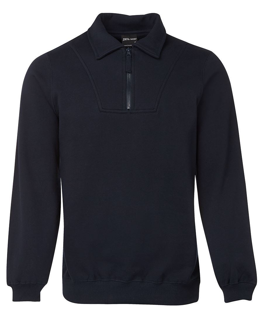 JB's 1/2 ZIP FLEECY SWEAT BLACK-2XS