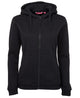 JB's LADIES FULL ZIP FLEECY HOODIE BLACK