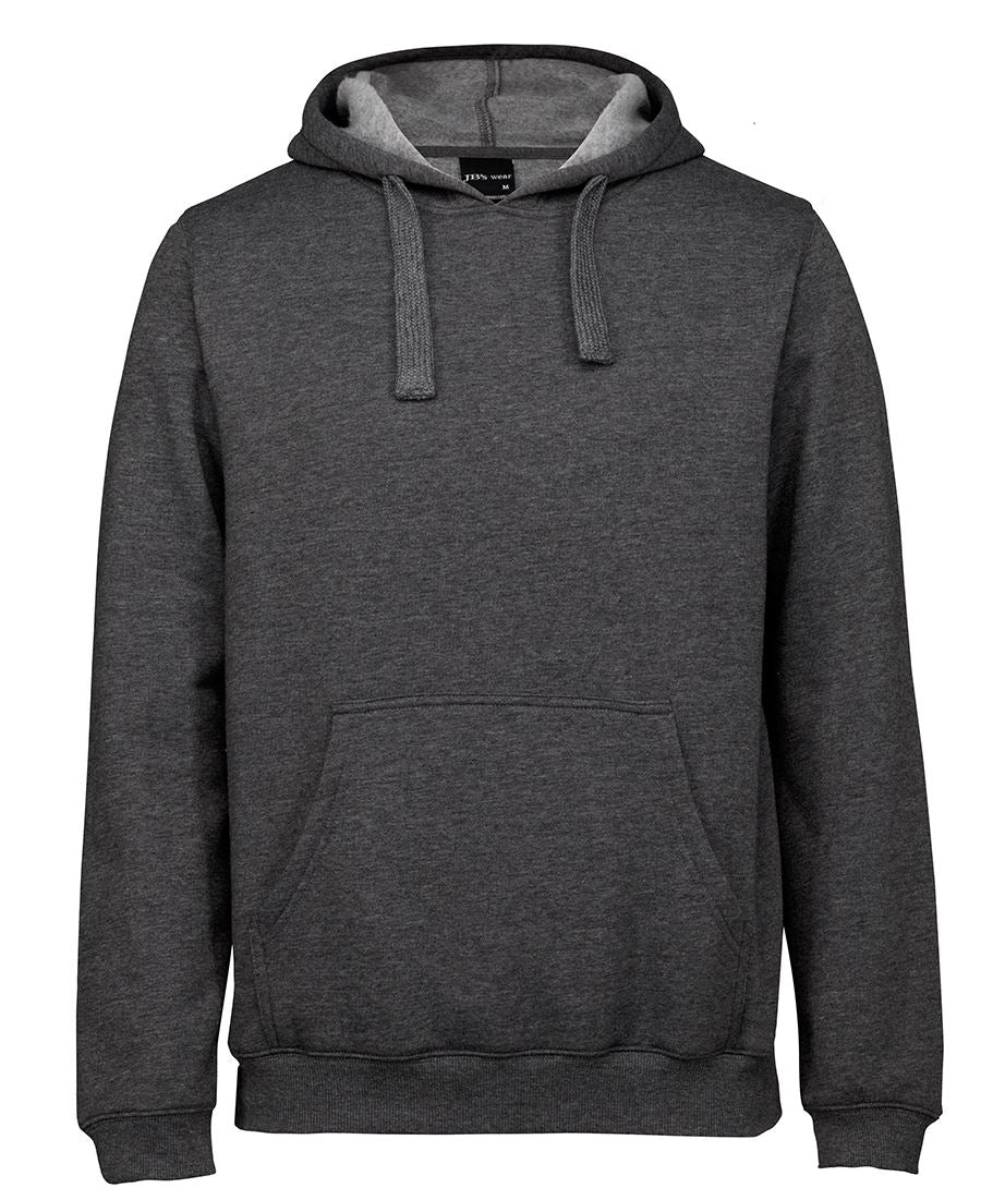 JB's P/C POP OVER HOODIE BLACK MARLE-2XS