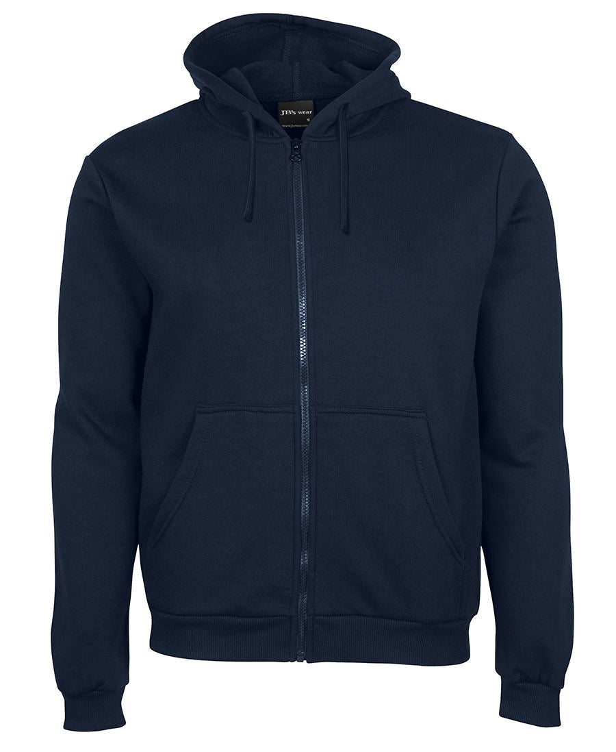 JB's P/C FULL ZIP HOODIE BLACK MARLE - 2XS
