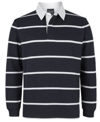 JB's YARN DYED RUGBY BLACK/WHITE - 3XS