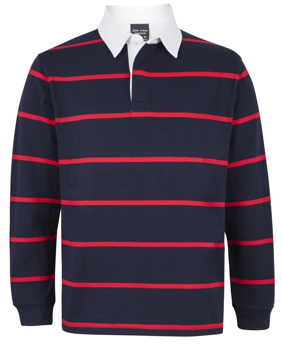 JB's YARN DYED RUGBY BLACK/WHITE - 3XS