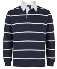 JB's YARN DYED RUGBY BLACK/WHITE - 3XS