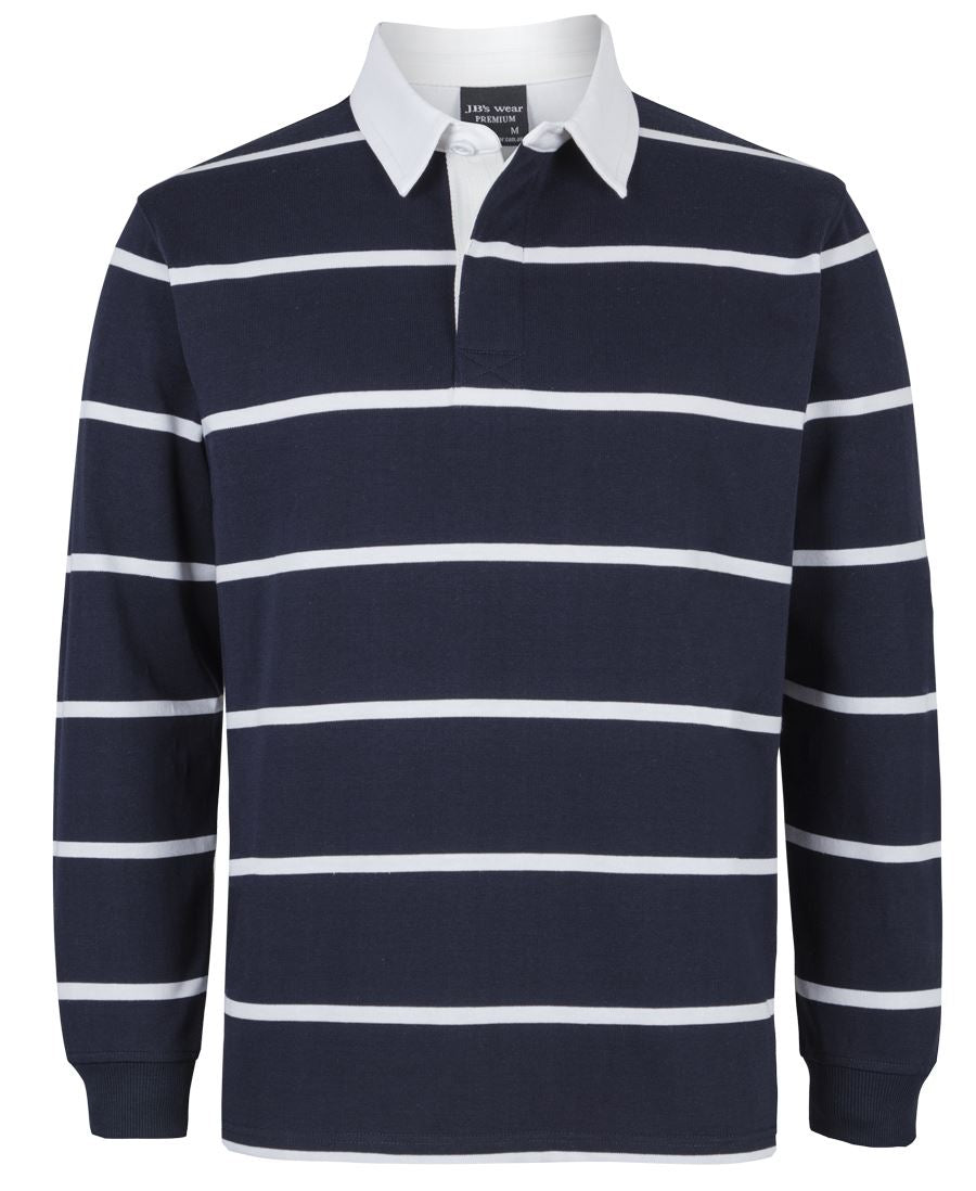 JB's YARN DYED RUGBY BLACK/WHITE - 3XS