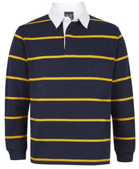 JB's YARN DYED RUGBY BLACK/WHITE - 3XS