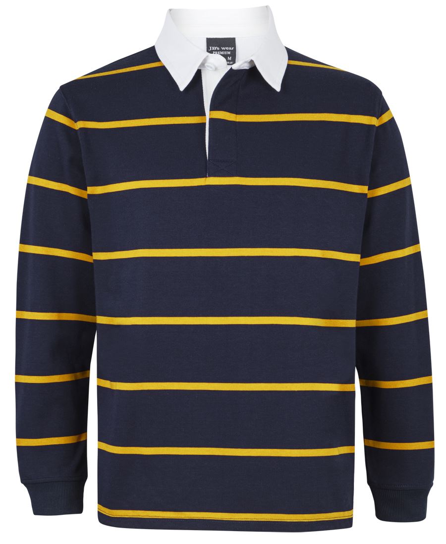 JB's YARN DYED RUGBY BLACK/WHITE - 3XS