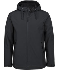 PDM THREE LAYER HOODED SOFTSHELL JACKET BLACK-2XS