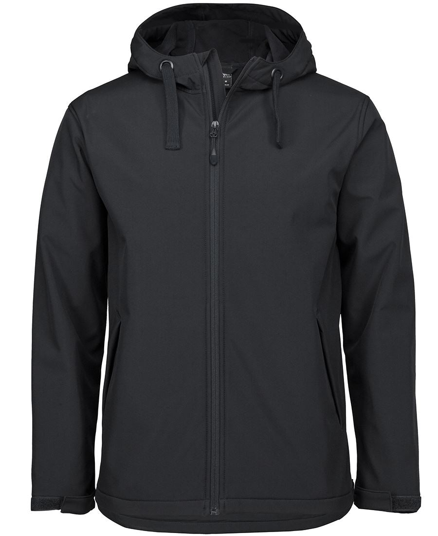 PDM THREE LAYER HOODED SOFTSHELL JACKET BLACK-2XS