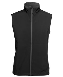 PDM THREE LAYER SOFTSHELL VEST BLACK/CHARCOAL - S