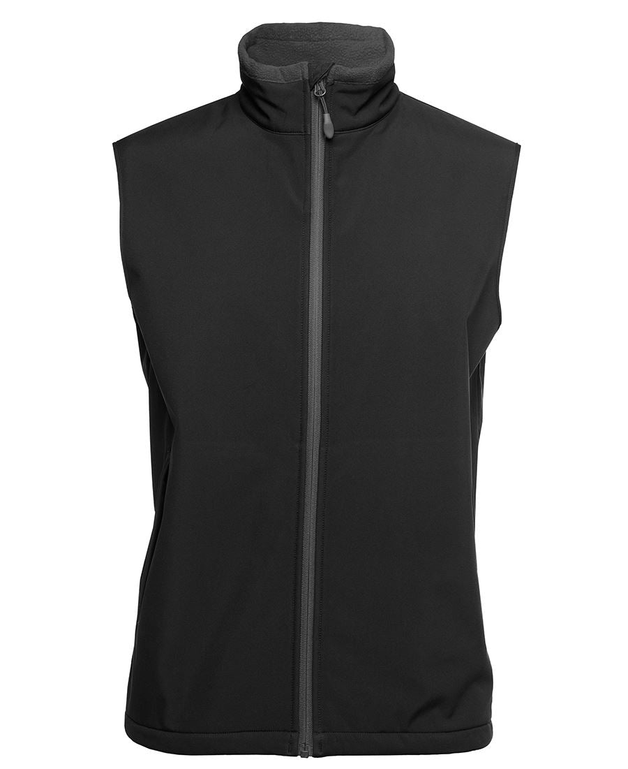 PDM THREE LAYER SOFTSHELL VEST BLACK/CHARCOAL - S