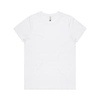4001g maple organic tee white