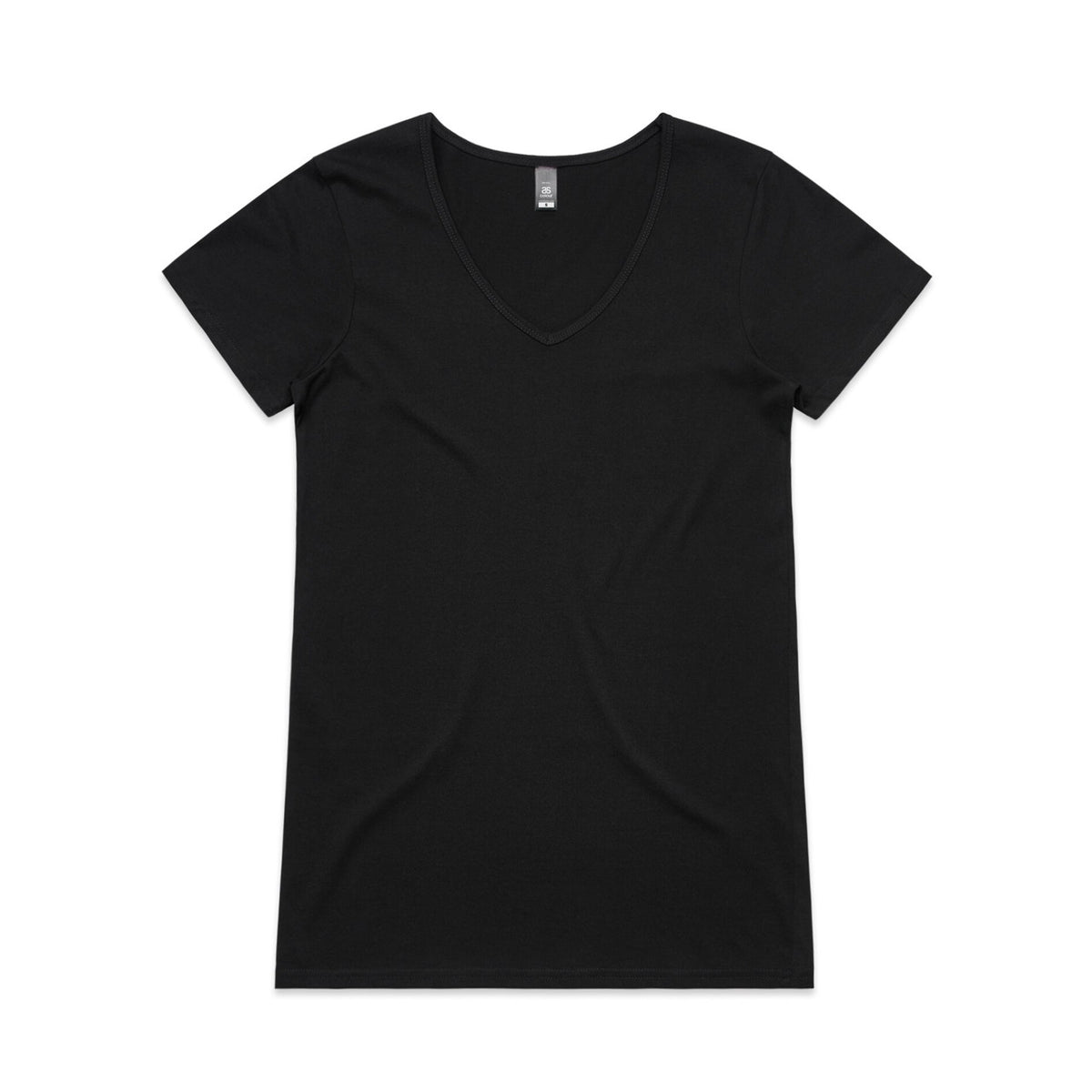 4010 bevel v neck tee black
