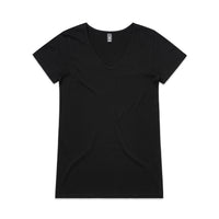 4010 bevel v neck tee black