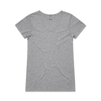 4010 bevel v neck tee grey marle